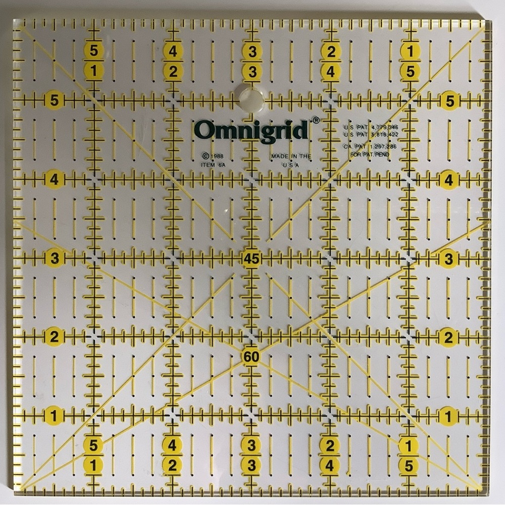 Omnigrid Quilting Ruler Made In USA 6”x6”